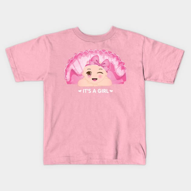 It's a Girl Kids T-Shirt by Riczdodo